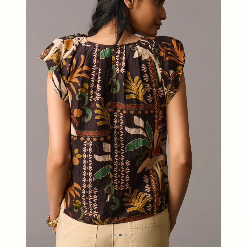 Anthropologie Velvet Graham Silk & Cotton Top - Picture 2 of 12